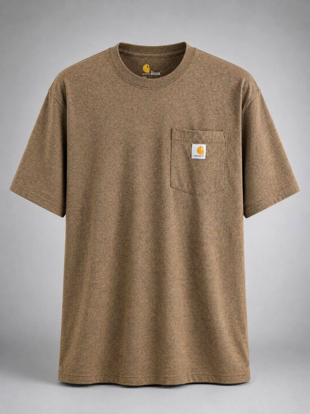 Carhartt Men’s Size Large T-Shirt Brown Short Sleeve Pocket Workwear - NWOT